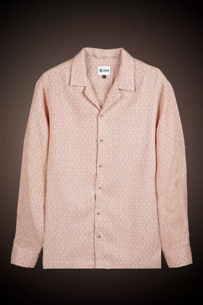 DUSTY ROSE JACQUARD FULL SLEEVE SHIRT