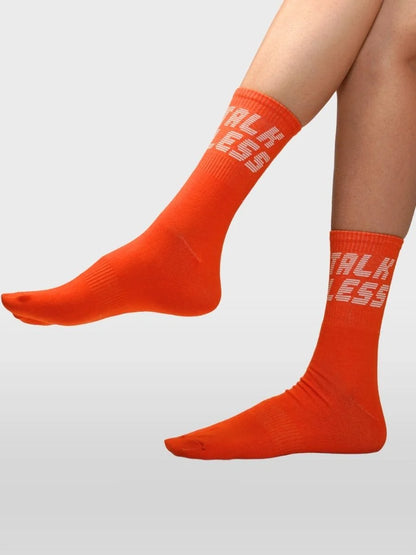 Burnt Orange Crew Socks