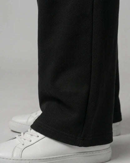 Straight Fit Track Pants - Black