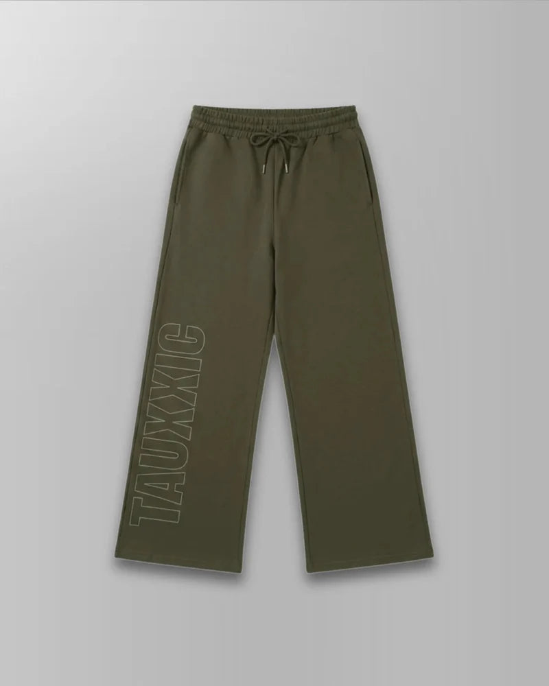 Straight Fit Track Pants - Olive