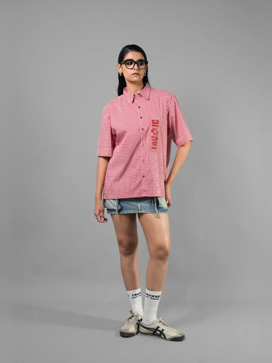 Too Much - Red Gingham Shirt