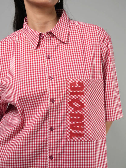 Too Much - Red Gingham Shirt