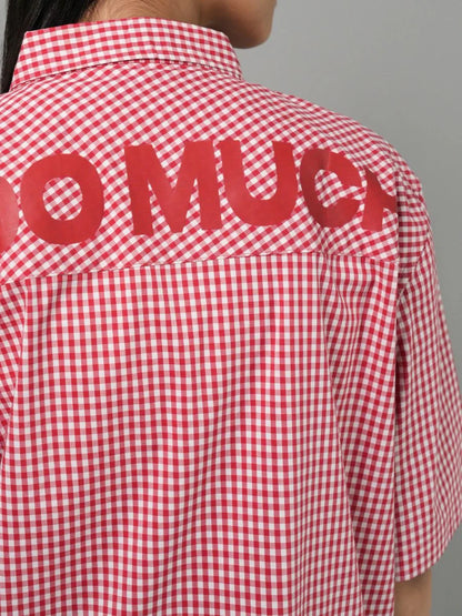 Too Much - Red Gingham Shirt