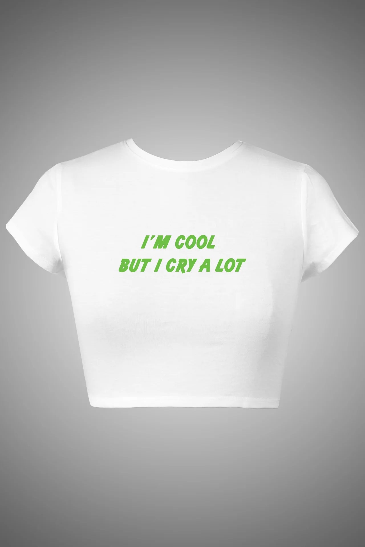 I CRY A LOT GRAPHIC CROP TOP