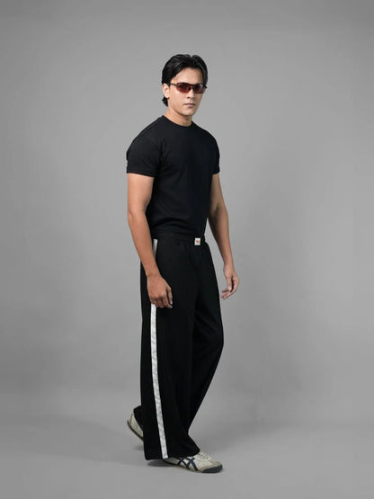 Wide Leg Lounge Pants - Black