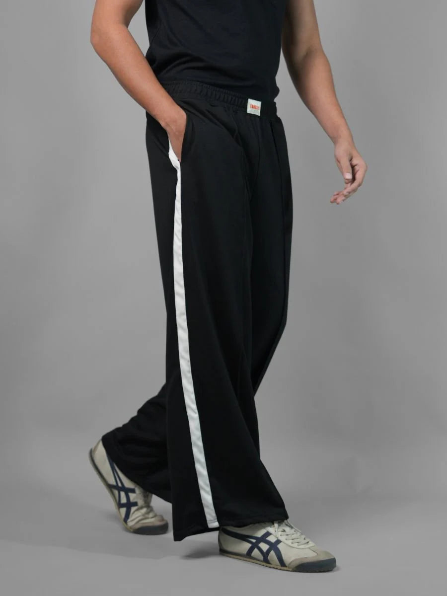 Wide Leg Lounge Pants - Black