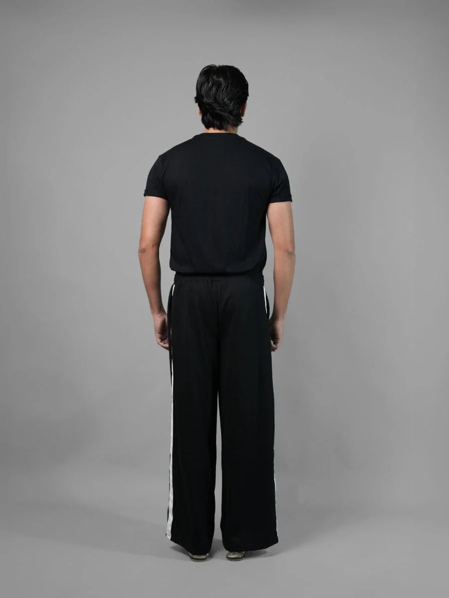 Wide Leg Lounge Pants - Black