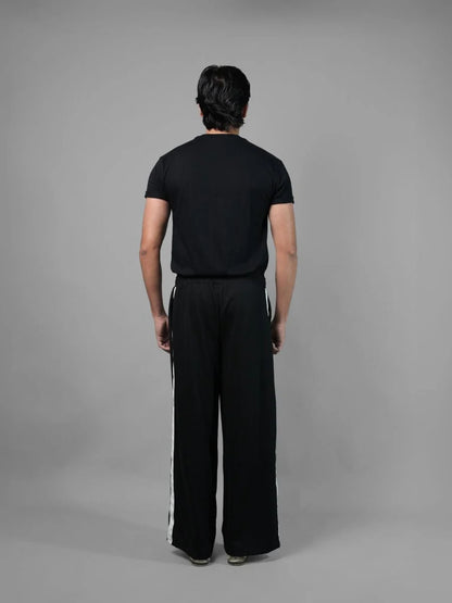 Wide Leg Lounge Pants - Black