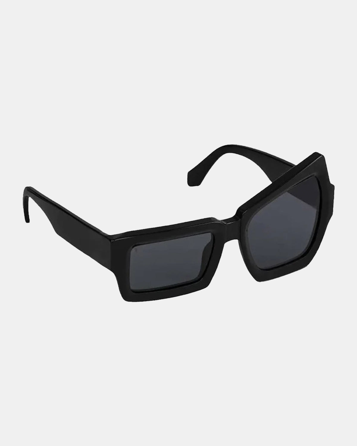 Carbon THE ROCK Unisex Asymmetric Sunglass - Black